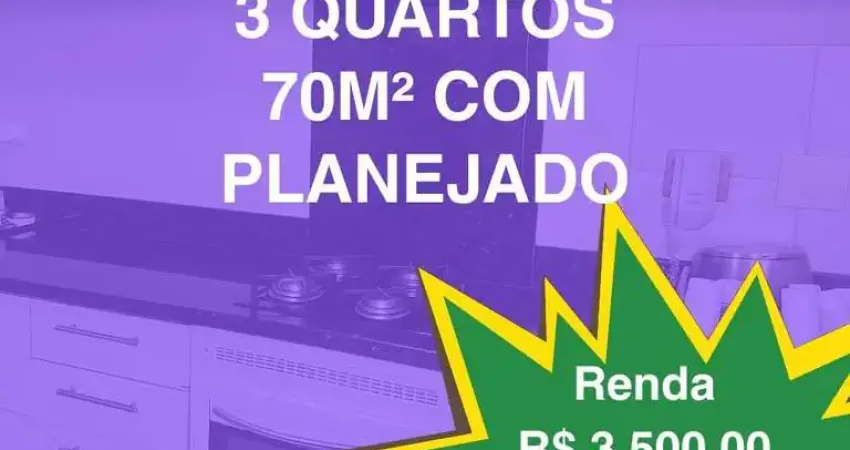 &amp;#127968; Apartamento 70m² Ibiporã, 3 Quartos, c/ planejado pronto