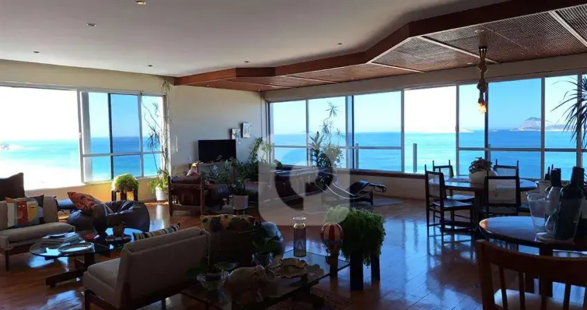 Avenida vieira souto, melhor vista da praia de ipanema, 280 m2, andar alto.