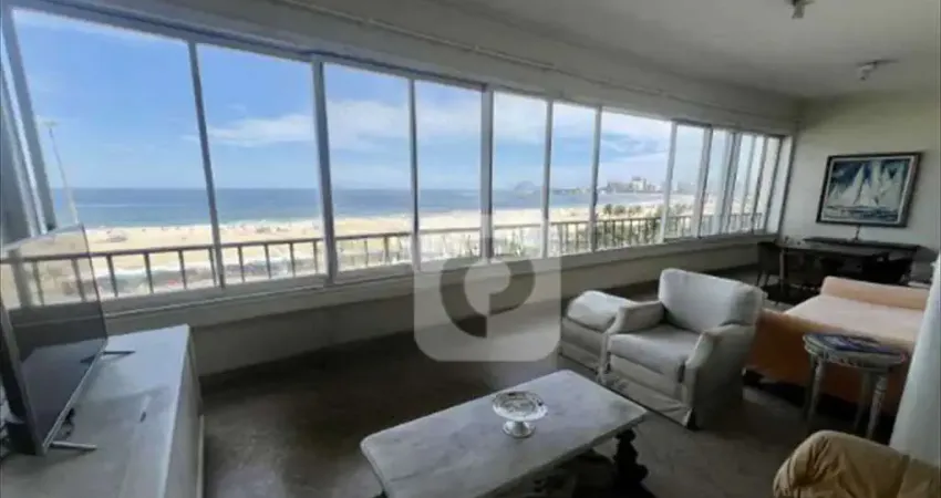 Copacabana, venda na av. atlantica, 4 quartos sendo 2 suítes, 357m2,  frente, vista mar, 1 vaga
