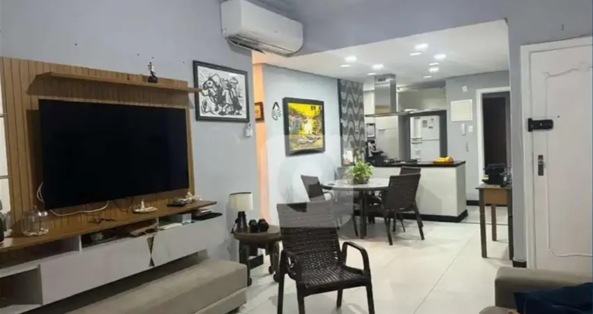 Excelente apartamento em prédio na orla da praia de copacabana - 95m2 , 3 quartos , mobiliado