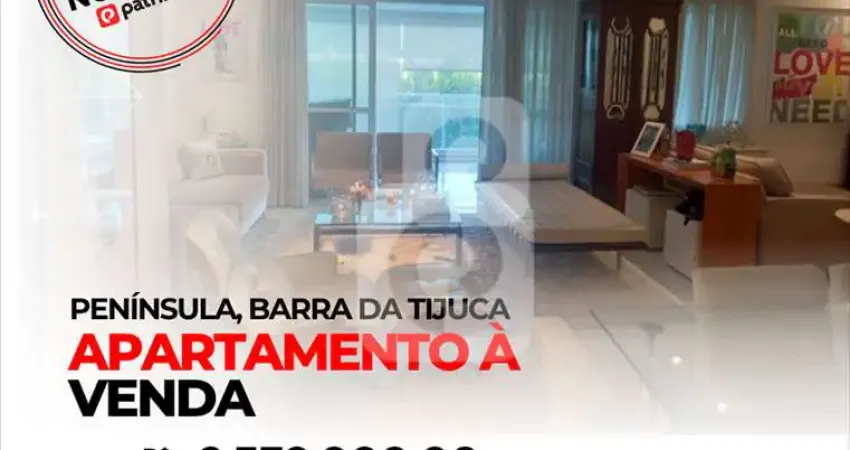 Península sant martin apartamento 4 quartos 3 suítes 158m² barra da tijuca  á venda .