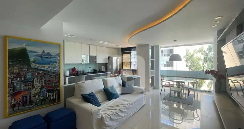 Apartamento vista mar mobiliado 105m² 2 suítes - barra da tijuca posto 5