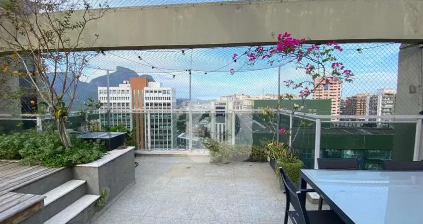 Km 1 avenida das américas abm cobertura duplex 130m² sol manhã vista pedra da gávea à venda