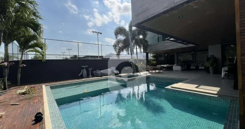 Casa duplex de 750m² com 4 quartos e 4 vagas á venda no alphaville - barra da tijuca - rj