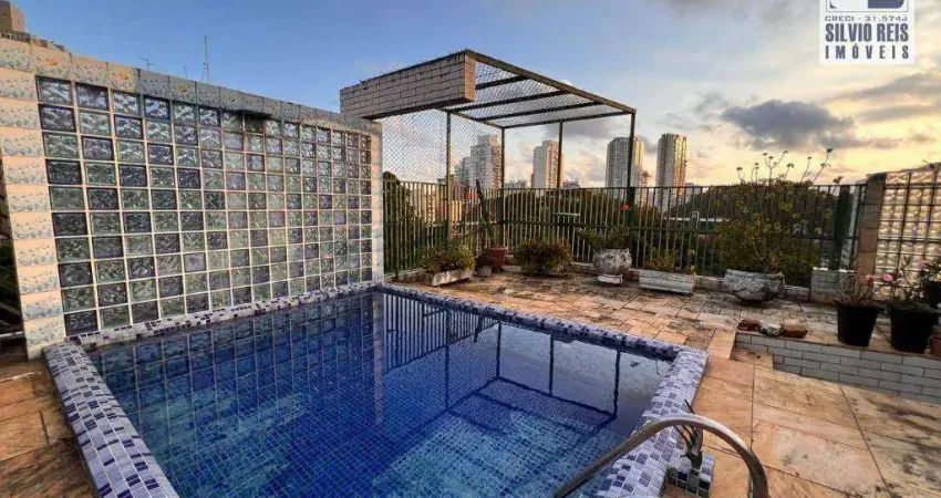 Cobertura com 4 dormitórios à venda, 516 m² por r$ 3.500.000,00 - josé menino - santos/sp