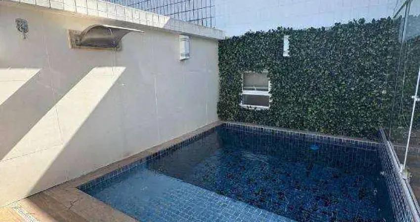 Cobertura com 3 dormitórios à venda, 210 m² por r$ 1.695.000,00 - ponta da praia - santos/sp