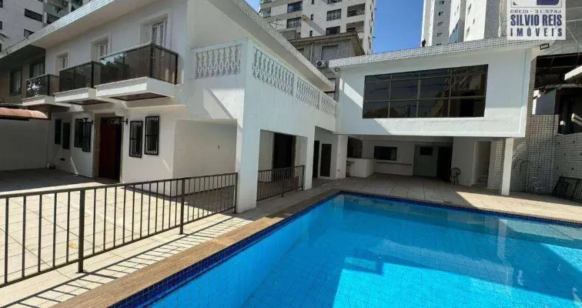 Casa com 4 dormitórios para alugar, 276 m² por r$ 20.782,52/mês - ponta da praia - santos/sp