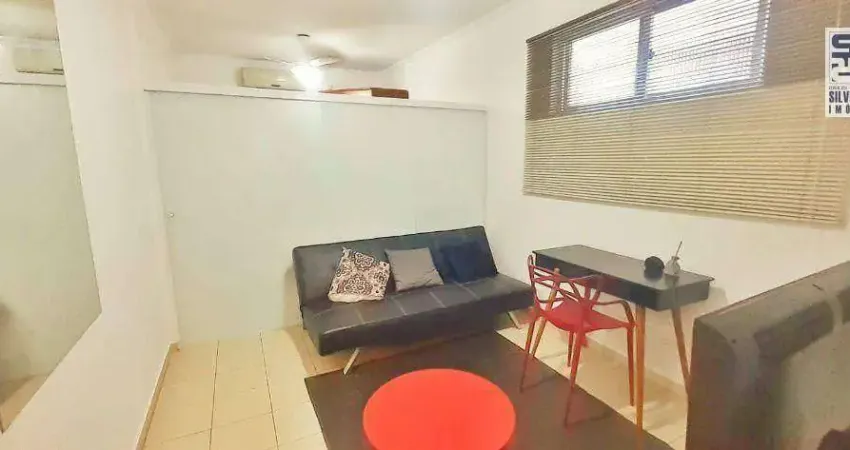 Apartamento com 1 dormitório para alugar, 44 m² por R$ 3.300,02/mês - Gonzaga - Santos/SP