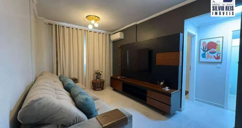 Apartamento com 1 dormitório à venda, 55 m² por r$ 410.000 - marapé - santos/sp