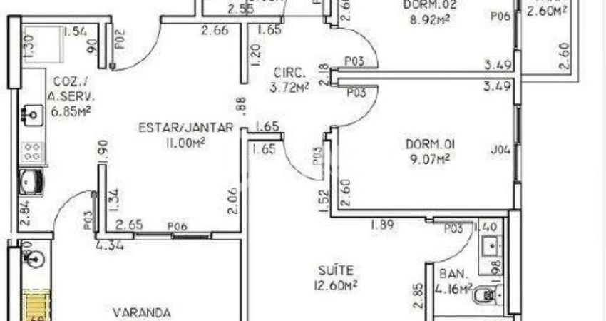 Apartamento com 3 quartos à venda no Encruzilhada, Santos 