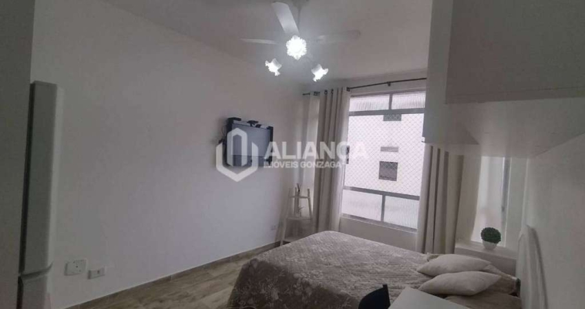 Apartamento 1 quarto para alugar, 35 m² por R$ 2.500/mês - Gonzaga - Santos/SP