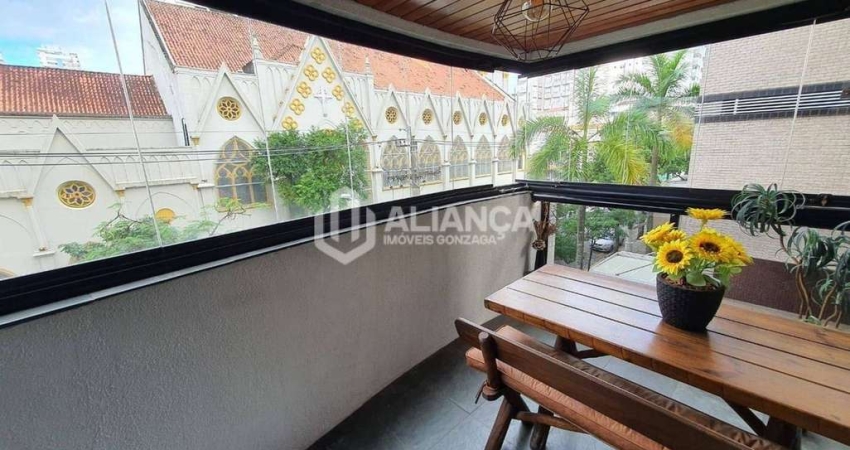 Apartamento com 3 dormitórios à venda por R$ 1.100.000,06 - Pompéia - Santos/SP