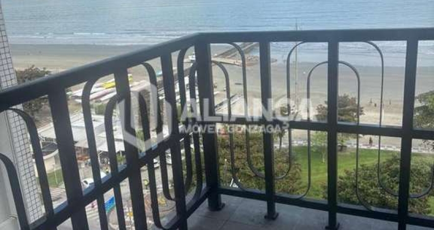 Apartamento de 3 Dormitórios, Frente Para o mar com sacada e 2 Vagas Demarcada