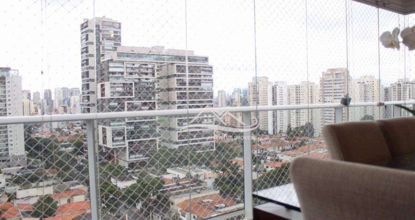 Apartamento com 2 dormitórios, 138 m² - venda por R$ 2.200.000,00 ou aluguel por R$ 13.300,00/mês - Brooklin Paulista - São Paulo/SP