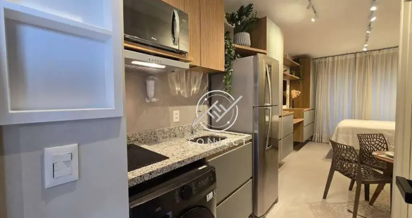 Apartamento com 1 dormitório para alugar, 24 m² por r$ 3.600,00/mês - brooklin - são paulo/sp