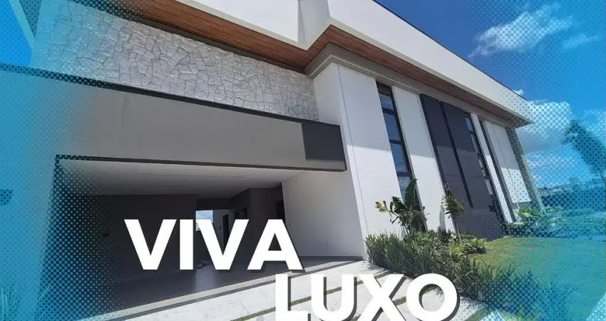 &#128081; arquitetura imponente e luxo: casa 4 suítes master com piscina borda infinita em condomínio resort!