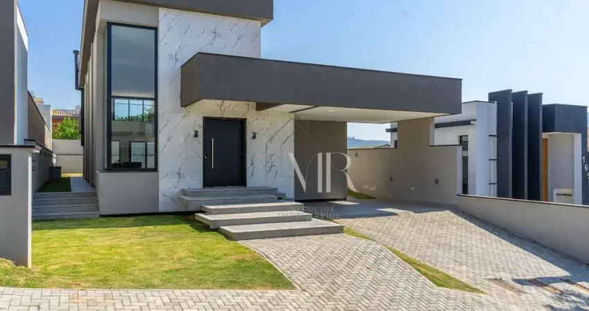 asa Térrea Nova com 3 suítes à venda, 304m² de área construída e 600m² de terreno por R$2.350.000,00- Figueira Garden- Atibaia/SP
