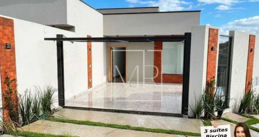 Casa para locação ou venda, 3 suítes, piscina, 130m² - venda: $880.000 / locação: $5.800 – jd. do lago – atibaia/sp