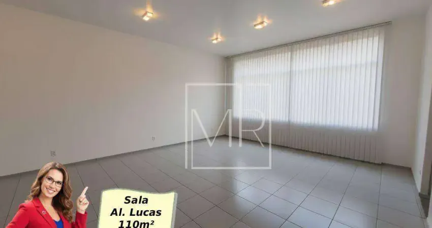 Sala comercial para locação, al. lucas, 110m², 2 banheiros - $5.000 – vila thais – atibaia/sp