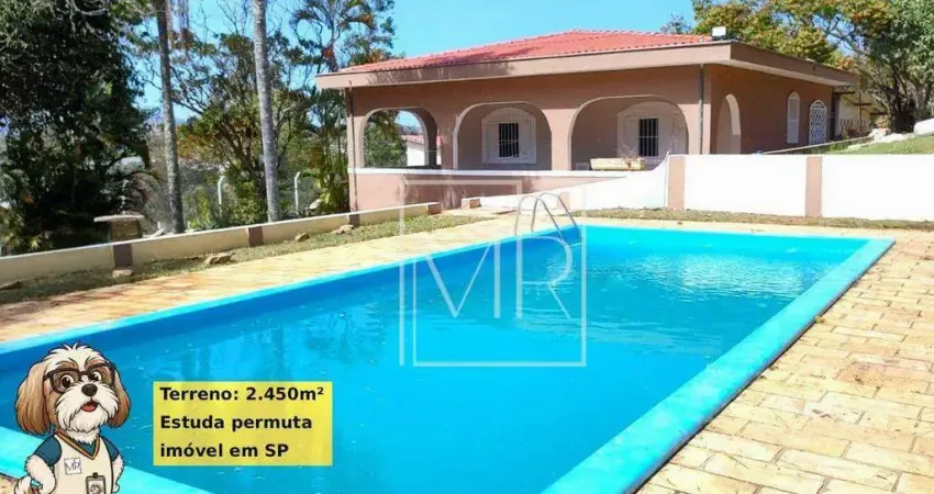 Chácara à venda, 2 dormitórios, piscina, 2450m² - $640.000 – Maracanã – Atibaia/SP