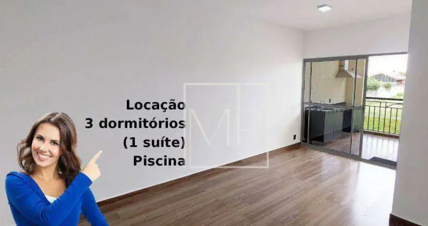 Apartamento para locação, 3 dormitórios (1 suíte), planejados, piscina, 86m² - $4.500/mês – vila giglio – atibaia/sp