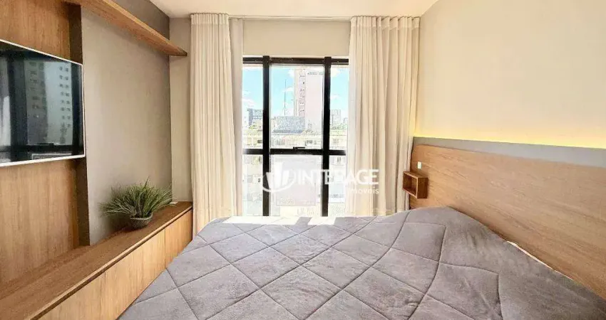 Studio com 1 quarto para alugar, 30 m² por r$ 3.372/mês - batel - curitiba/pr