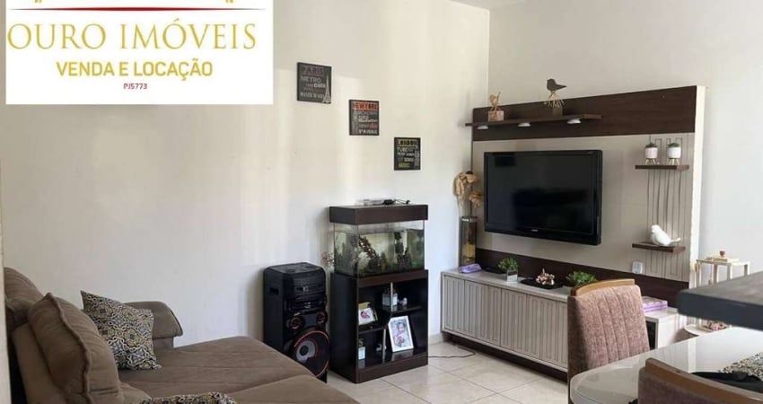 Apartamento de 02 quartos, sala, cozinha com armários, 01 vaga