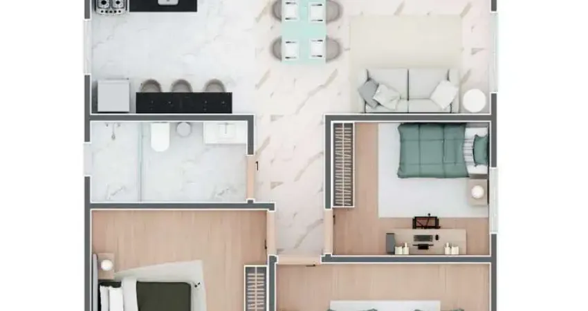 Apartamento com 3 quartos à venda na Rua das Alfazemas, Jardim das Flores, Ibirité