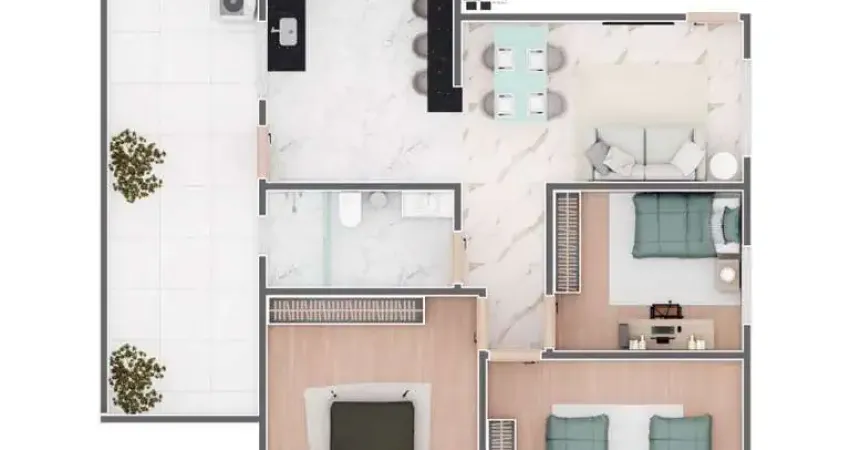 Apartamento com 3 quartos à venda na Rua das Alfazemas, Jardim das Flores, Ibirité