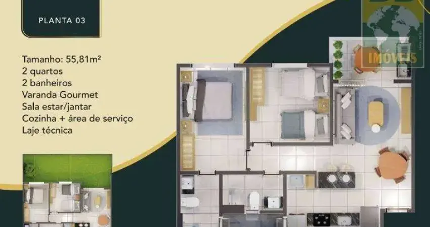 Apartamento à venda na Avenida Gandhi, 1981, Nova Parnamirim, Parnamirim