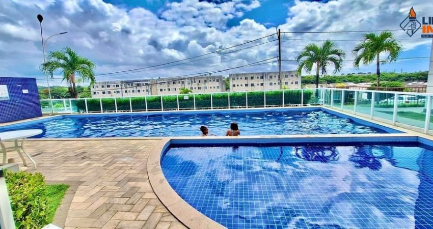 Apartamento residencial para Venda em condomínio fechado, Boa União (abrantes), Camaçari, 2 quartos, 1 sala, 1 banheiro, 1 vaga, 50m² área total.