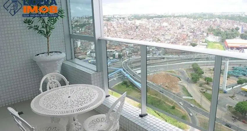 Apartamento no caminho das árvores, 2 suítes, armários planejados, jacuzzi, para venda, no mundo plaza, em salvador, área105 m²