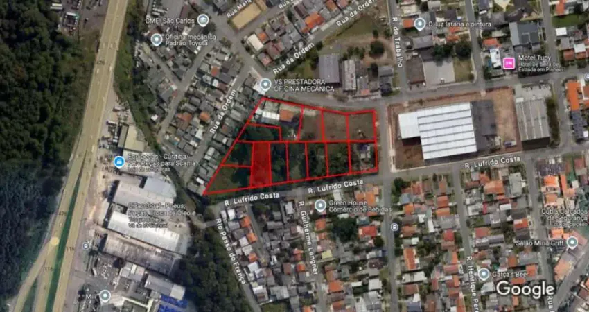 Terreno à venda na Rua Lufrido Costa, 540, Pinheirinho, Curitiba