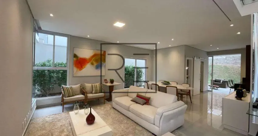 Sítios de Recreio Gramado, no Lake View em Campinas, casa à venda e para locação, com 3 suítes, com 209 m².