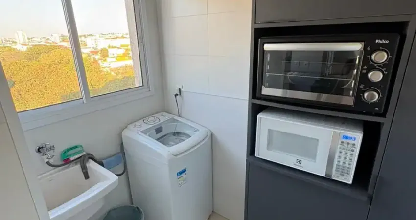 Apartamento mobiliado e pronto para morar em andar alto com ar condicionado, excelente acabamento, móveis e eletrodomésticos
