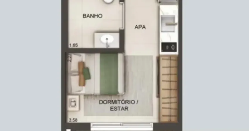 Studio nr da lindenberg na melhor rua do brooklin com inumeros diferenciais na area comum