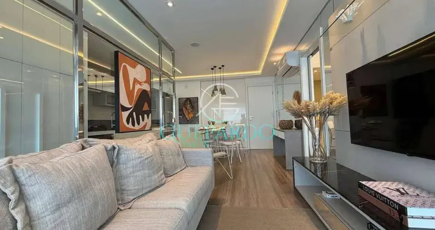 Apartamento na Gleba Palhano - Edifício JH Palhano - Aceita Airbnb - 1 Suíte - Sacada - Sala 2 ambi