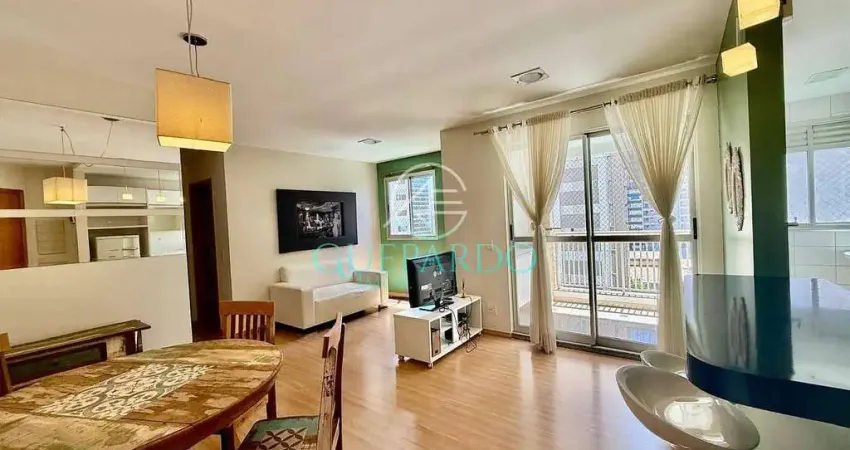 Apartamento para locação due torri | 2 quartos (1 suíte), mobiliado, sacada com churrasqueira e 2 v