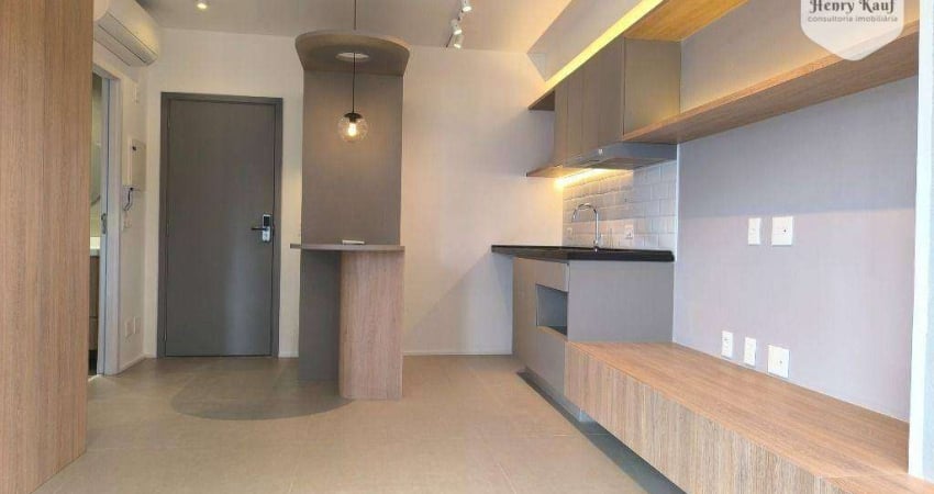 Apartamento com 1 dormitório para alugar, 41 m² por R$ 5.473,05/mês - Klabin - São Paulo/SP