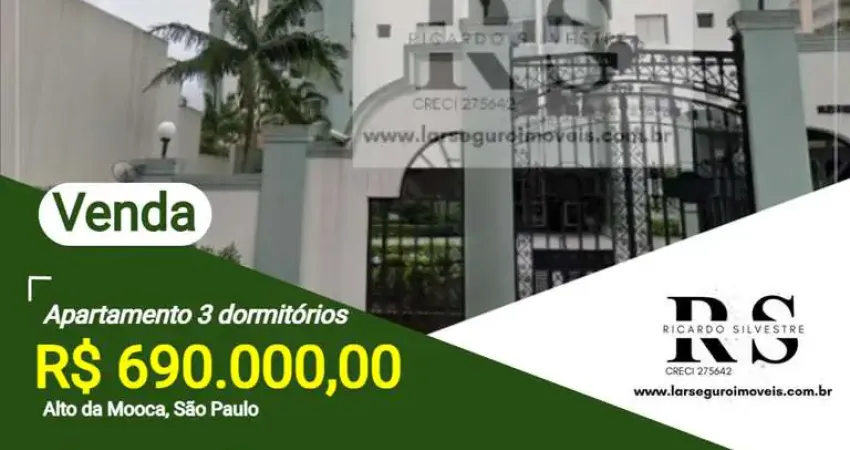 Apartamento 3 dormitórios para venda em são paulo, alto da mooca, 3 dormitórios, 1 suíte, 3 banheiros, 2 vagas