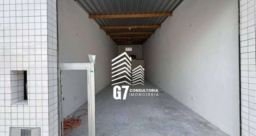 Galpão comercial para locação no Boqueirão, em Praia Grande/SP.
