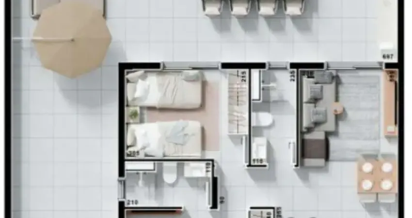 Apartamento à venda em curitiba-pr, água verde: 2 quartos, 1 sala, 1 banheiro, 1 vaga, 48,68 m².