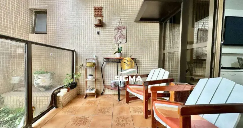 Apartamento com 2 dormitórios à venda, 90 m² por r$ 550.000,00 - pitangueiras - guarujá/sp