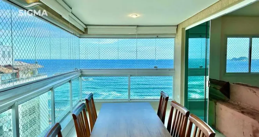 PRÉDIO NOVO - Apartamento com 3 Suítes à venda, Praia das Pitangueiras, Guarujá.