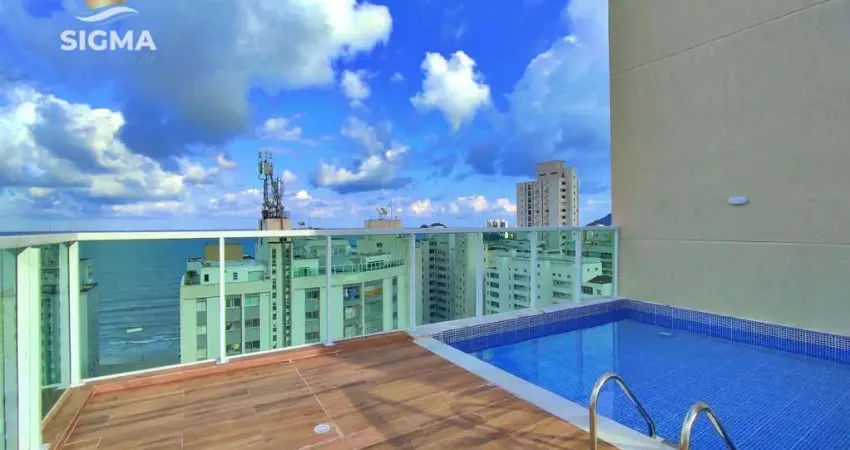 Apartamento com 2 dormitórios  Sendo 1 suíte à venda, 70 m² por R$ 700.000 - Pitangueiras - Guarujá/SP