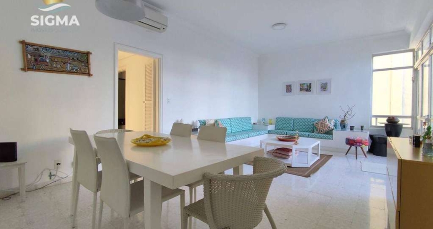Apartamento localizado na praia das Pitangueiras, 3 dormitórios, frente ao mar, 127 M² área útil.