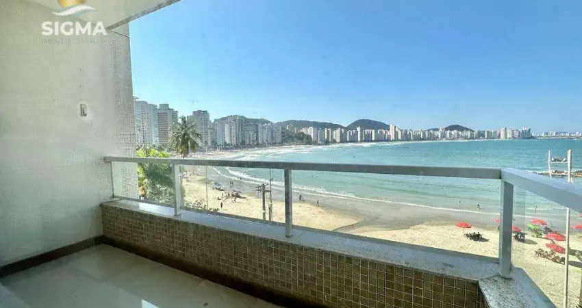 FRENTE MAR - Apartamento à venda na Praia das  Astúrias, Guarujá/SP.