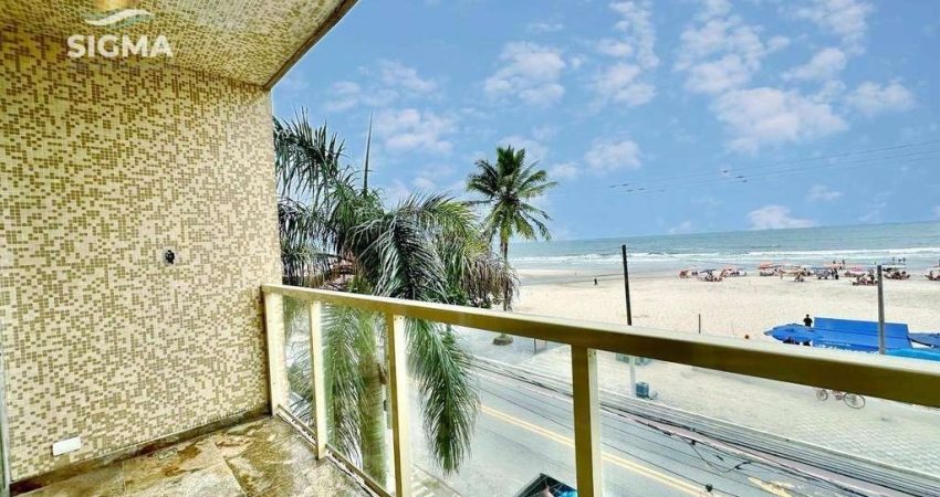 FRENTE MAR - Apartamento com 2 quartos à venda, Praia das Pitangueiras, Guarujá.