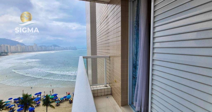 Frente mar - Apartamento à venda com 3 dormitórios - Condomínio com lazer - 2 vagas - Jardim Astúrias - Guarujá/SP
