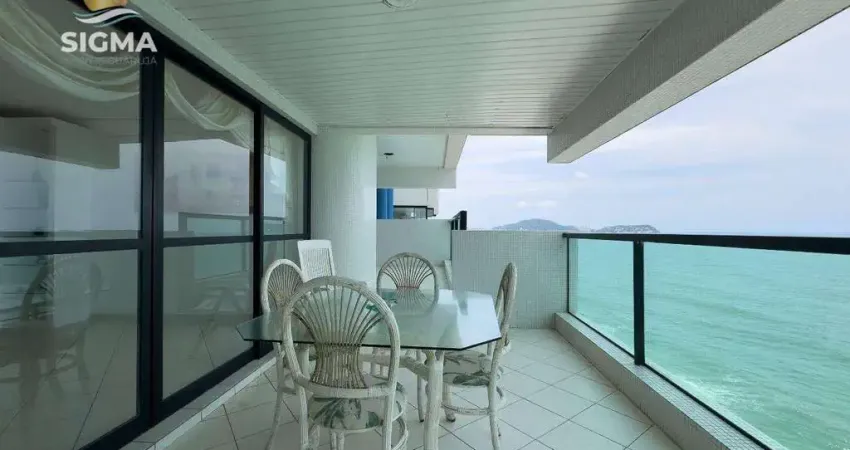 FRENTE MAR - Apartamento na Praia das Pitangueiras, 3  suítes, 1 dependência, 2 vagas, Guarujá-SP.